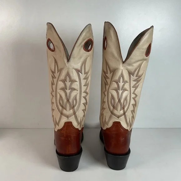 Tony Lama Buckaroo Cowboy Boots 12 D USA Made Sunset Renegade